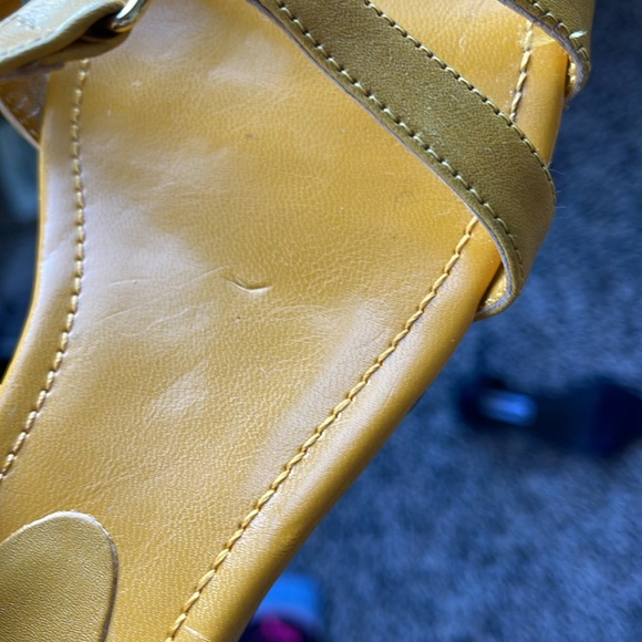 Goldenrod yellow Enzo Angiolini sandals. Size 7. Gently used. - Picture 9 of 9